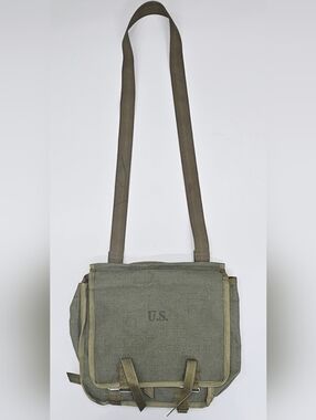 U.S. Military Map and Photograph Case, Vintage Military Surplus Canvas Bag
